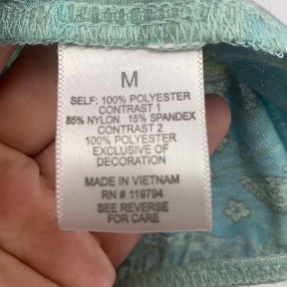 Vintage green blue boho baby doll top size medium Bella swan twilight - Picture 5 of 9